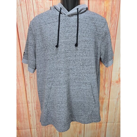 Under Armour Mens Grey Short Sleeve Hooded Sweatshirt Large - Picture 1 of 6